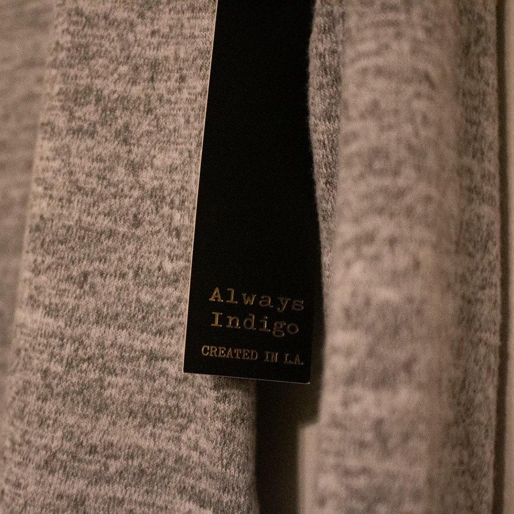 Gray sweater with Gold Zippers NWT - Picture 2 of 5